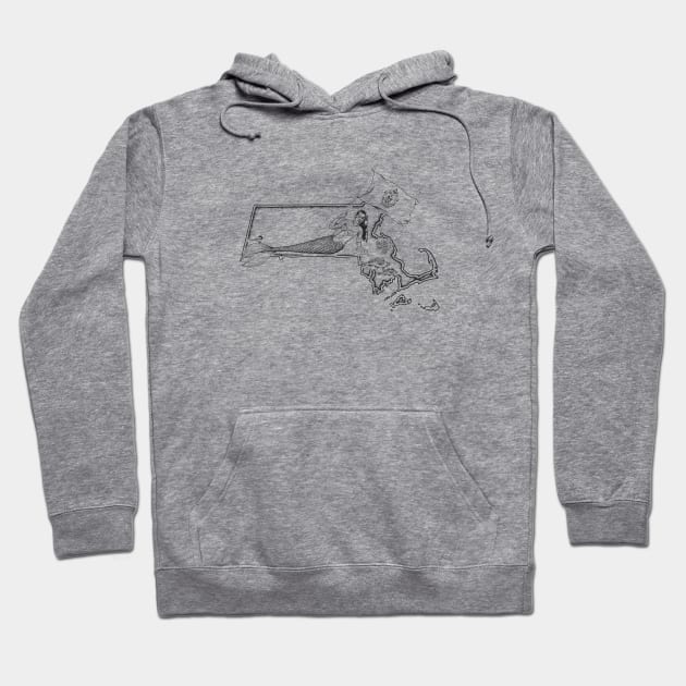 Massachusetts Hoodie by Elizabeth Weglein Art